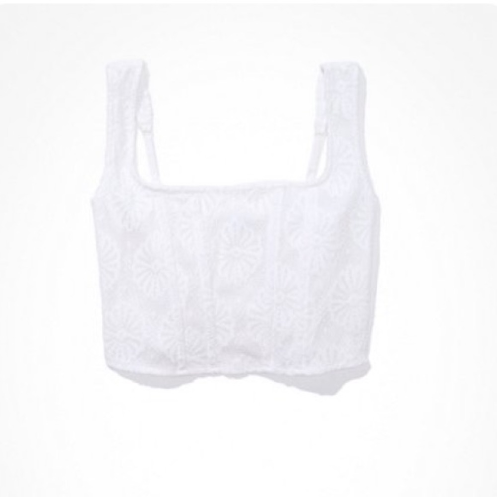 AE Cropped Square Neck Corset Tank